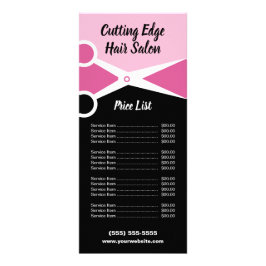 Promotionele Hair Salon prijslijst Reclamekaart