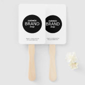 Promotionele handventilator met Logo | Modern mini Handwaaier (Voorkant en achterkant)