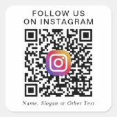 Promotionele Instagram QR-code Vierkante Sticker (Voorkant)