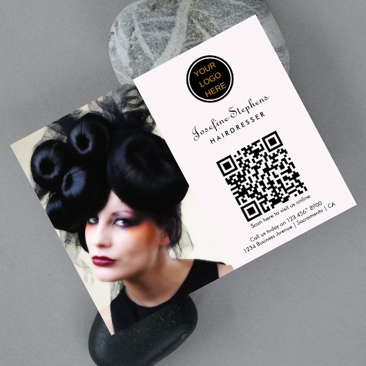 Promotionele Kapper Zakelijk Logo QR Code Flyer