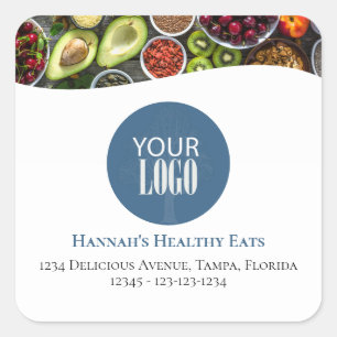 Promotionele Logo of Photo Blue Professional Vierkante Sticker