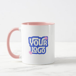 Promotionele merkmarketing Uw logo hier Roze Mok