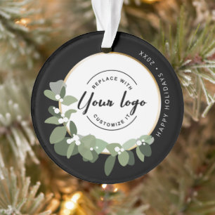 Promotionele moderne Prettige feestdagen uw Logo Ornament