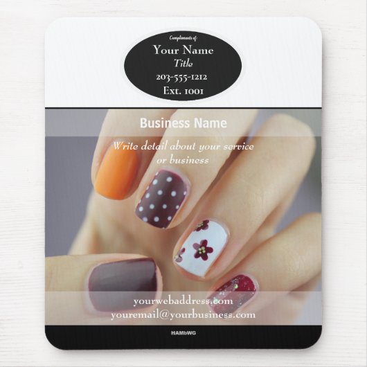 Promotionele Mousepad Manicure - HAMbyWG Muismat (Voorkant)