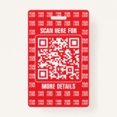 Promotionele QR-code (bewerkbaar) met Logo Pattern Badge (Voorkant)