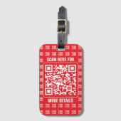 Promotionele QR-code (bewerkbaar) met Logo Pattern Bagagelabel (Voorkant (verticaal))