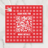Promotionele QR-code (bewerkbaar) met Logo Pattern Bedankjes Labels (Voorkant)
