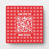 Promotionele QR-code (bewerkbaar) met Logo Pattern Fotoplaat (Voorkant)