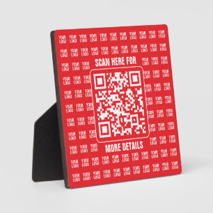 Promotionele QR-code (bewerkbaar) met Logo Pattern Fotoplaat