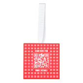Promotionele QR-code (bewerkbaar) met Logo Pattern Kubus Ornament (Voorkant)