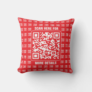 Promotionele QR-code (bewerkbaar) met Logo Pattern Kussen