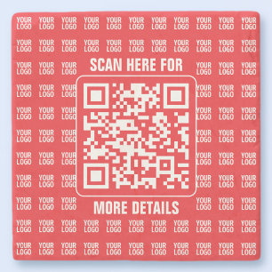 Promotionele QR-code (bewerkbaar) met Logo Pattern Stenen Onderzetter