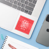 Promotionele QR-code (bewerkbaar) met Logo Pattern Sticker (Laptop met iPhone)