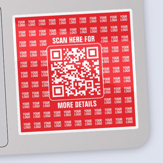 Promotionele QR-code (bewerkbaar) met Logo Pattern Sticker
