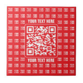 Promotionele QR-code (bewerkbaar) met Logo Pattern Tegeltje (Voorkant)