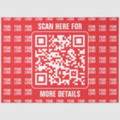 Promotionele QR-code (bewerkbaar) met Logo Pattern Tissuepapier (Voorkant)