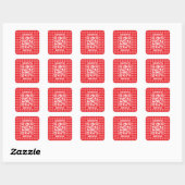 Promotionele QR-code (bewerkbaar) met Logo Pattern Vierkante Sticker (Vel)