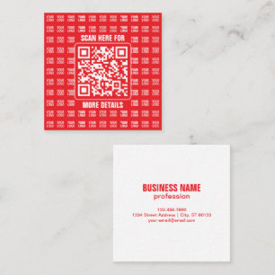Promotionele QR-code (bewerkbaar) met Logo Pattern Vierkante Visitekaartje