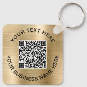 Promotionele QR-code goud Sleutelhanger (Achterkant)