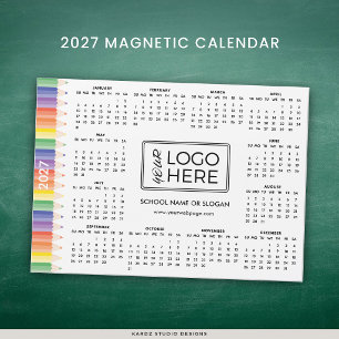 Promotionele school logo 2027 magnetische kalender