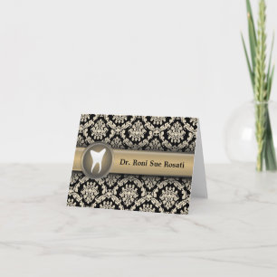 Promotionele Tandarts Opmerking Kaart Zwart Goud D