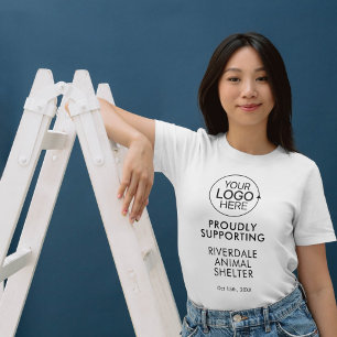 Promotionele Voeg uw Logo eenvoudige typografie to T-shirt