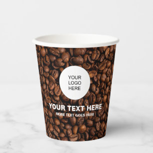 Promotionele zakelijke Logo Tekst Marketing Koffie Papieren Bekers
