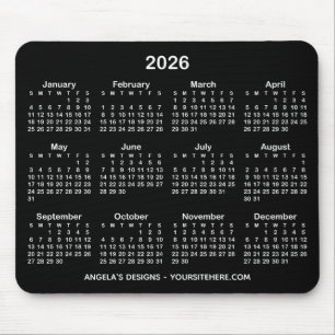 Promotionele zwart-witkalender muismat