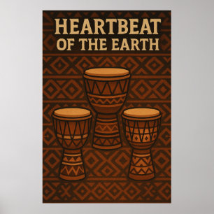 Prompt 42, Heartbeat of the Earth,  kunst Poster