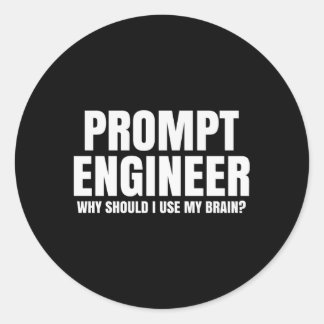 Prompt Engineer AI Expert Ronde Sticker