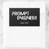 Prompt minimalistische offerte voor technicus rechthoekige sticker (Tas)