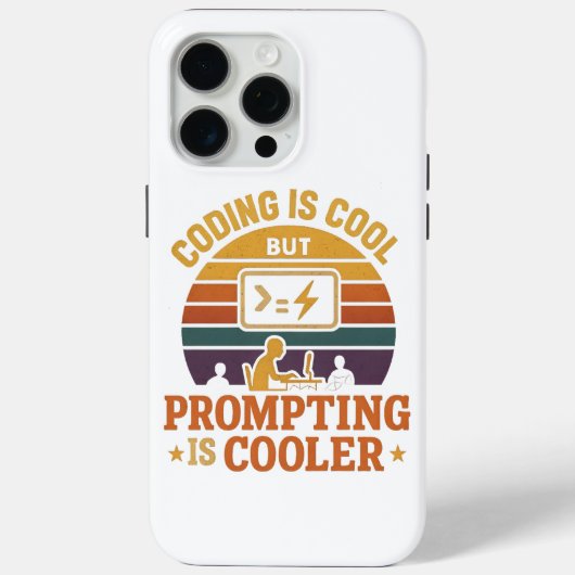 Prompting Beats Coding iPhone Case | Tech Humor  (Achterkant)