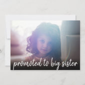 Promu à Big Sister Photo Faire-part bébé (Devant)