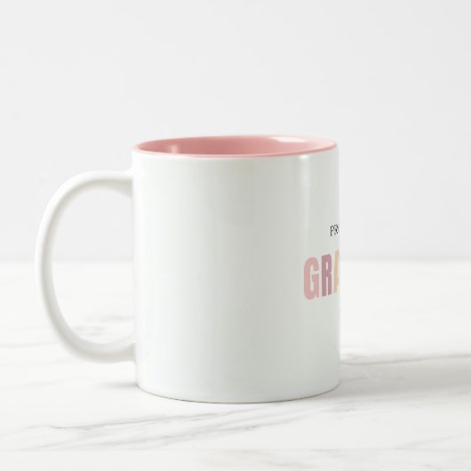 Promu à Grand-mère EST 2025 Mug | Personnalisé (Gauche)