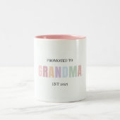 Promu à Grand-mère EST 2025 Mug | Personnalisé (Centre)