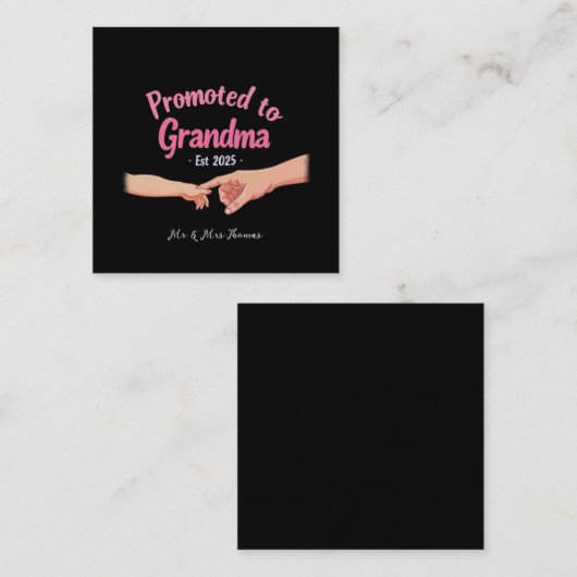 Promu à grand-mère Etabli 2025 Faire-part (Devant / Derrière)