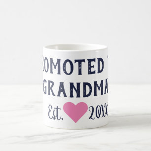 Promu À La Grande-Mère Navy Et À La Mug Rose Cl