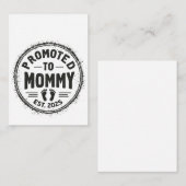 Promu à Mommy Est. faire-part de grossesse 2025 (Devant / Derrière)