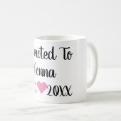 Promu À Nonna Mug Noir & Rose (Devant droit)