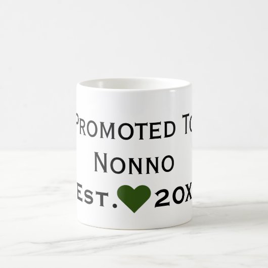 Promu À Nonno Mug Noir & Vert (Centre)