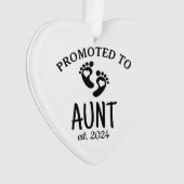 Promu à Tante / Coeur chic Faire-part de naissance (devant)