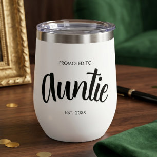 Promue Tante Année Personnalisée Établie Blanche