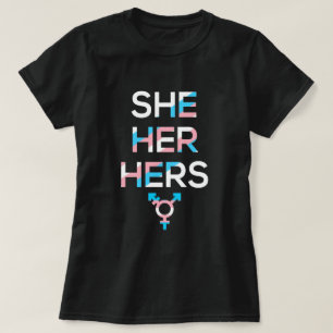 Prondes haar haar transgender Pride Symbol MTF T-shirt