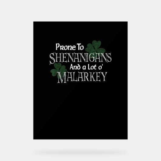 Prone Aux Shenanigans Et Malarkey Drôle St Pats Da (Recto)