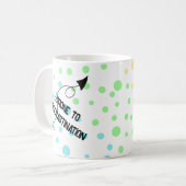 Prone to Procrastination Rainbow Polka Dot Mug (Devant gauche)