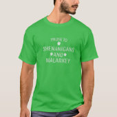 Prone to Shenanigans and Malarkey Funny Irish Prid T-shirt (Voorkant)