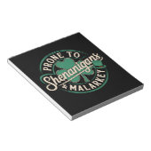 Prone to Shenanigans & Malarkey St Patrick's Day Notitieblok (Schuin)