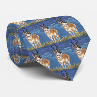 Pronghorn Antelope kijkt Storm Wildlife Art Stropdas