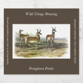 Pronghorn (Prong-horned Antelope) van Audubon Bier Etiket (Enkel label)