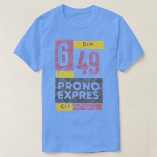 Prono Express Roemeense Matchbox Teksttypografie G T-shirt (Design voorkant)